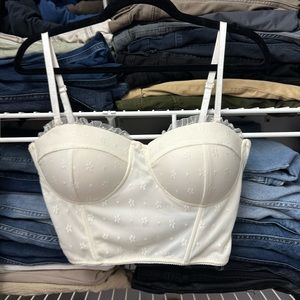 White bralette top